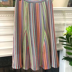 Anthropologie Maeve Multicolor Neon Lace Skirt XS